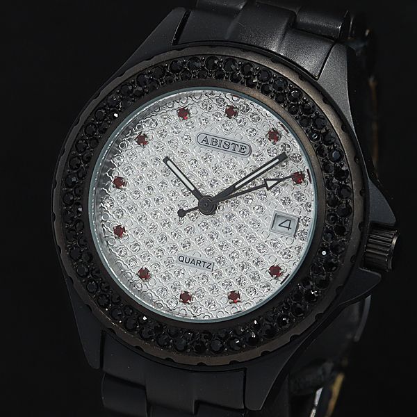 稼働 良品 アビステ QZ シルバー文字盤 デイト ラウンド メンズ腕時計 OSW 2000000 NSK拍卖