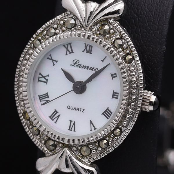 ラム― 石付 QZ ホワイトシェル文字盤 レディース腕時計 TKD拍卖