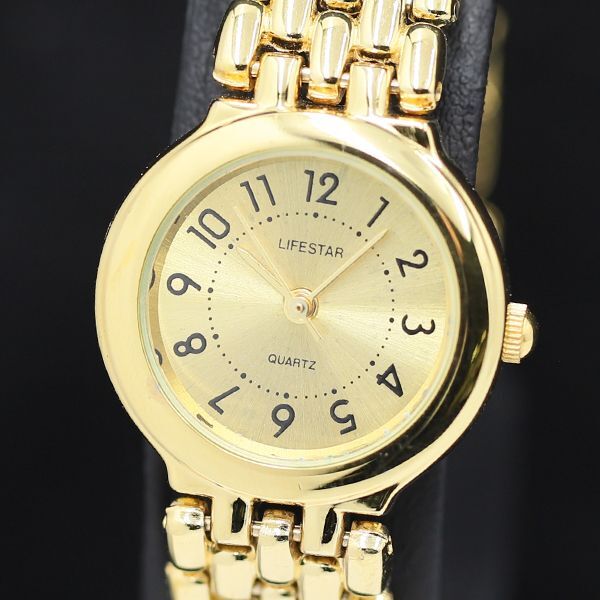 LIFESTAR QZ ゴールド文字盤 レディース腕時計 TKD 2550000 NSK拍卖