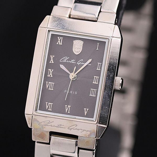 クリスチャンジョルジュ CG-1009E QZ ブラック文字盤 レクタンギュラー 定価45,000円 メンズ腕時計 DOI 2000000 NSK拍卖