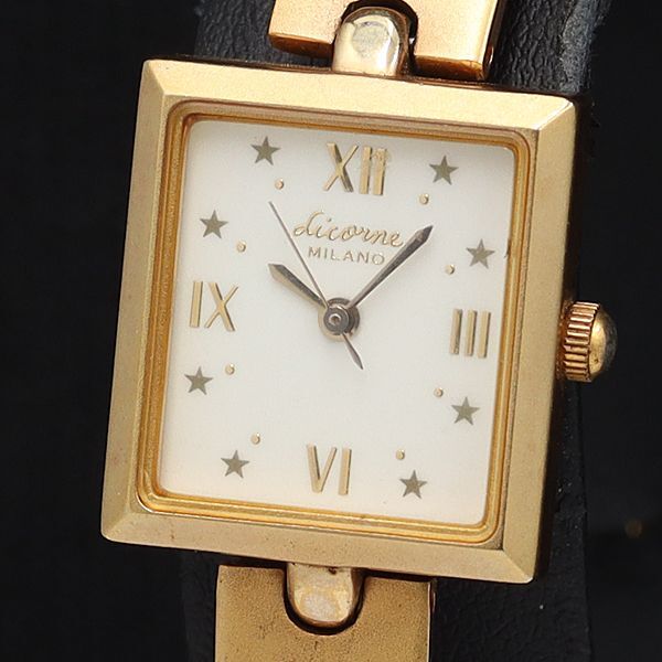 稼動 LICORNE ミラノ スクエア L036 QZ 白文字盤 レディース腕時計 SGN 2000000拍卖