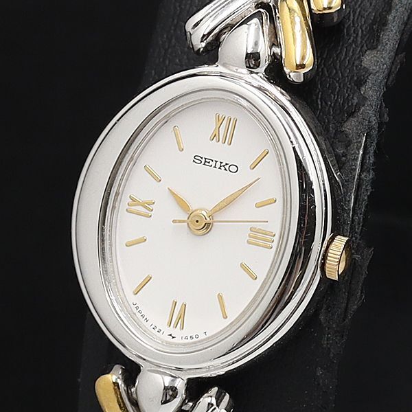 セイコー 1221-5930 QZ ホワイト文字盤 レディース腕時計 DOI拍卖