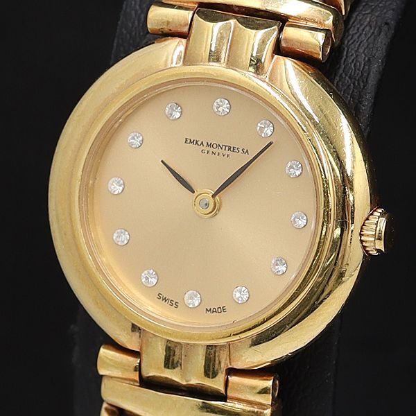 稼働 良品 エムカ QZ 004.285 アイボリー文字盤 レディース腕時計 TCY 2000000拍卖