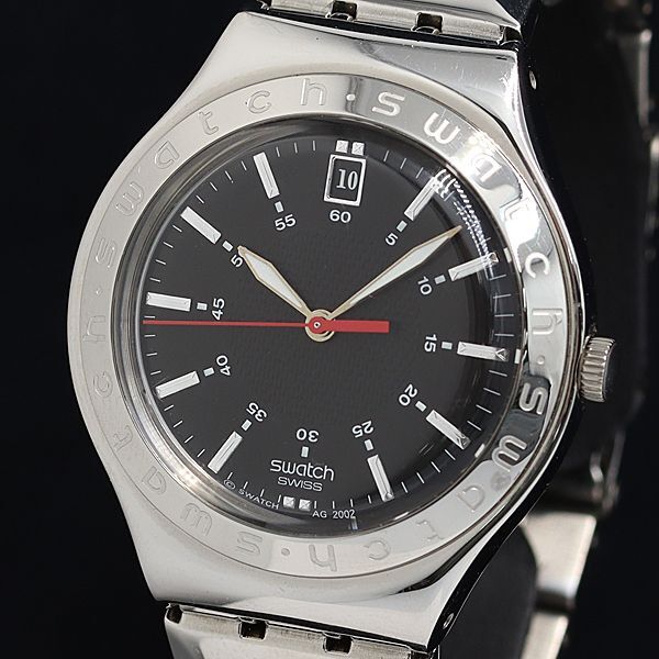 QZ スウォッチ アイロニー デイト 黒文字盤 メンズ腕時計 OKZ拍卖