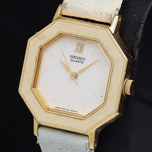 セイコー 1221-5300 QZ 白文字盤 レディース腕時計 KTR 2000000 NSK拍卖