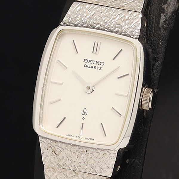 QZ セイコー 4720-3040 スクエア シルバー文字盤 レディース腕時計 OKZ拍卖