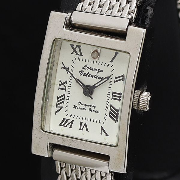 稼動 バレンチノ QZ 1P石付 白文字盤 レディース腕時計 KTR 2000000拍卖