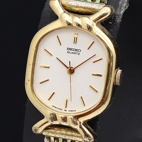 稼働 セイコー 2621-5230 QZ シルバー文字盤 レディース腕時計 OGI 2000000拍卖