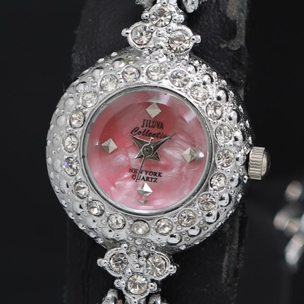 QZ 良品 ジルバ JL2002 CAIIEETION ピンクシェル文字盤 レディース腕時計 KRK 2000000拍卖