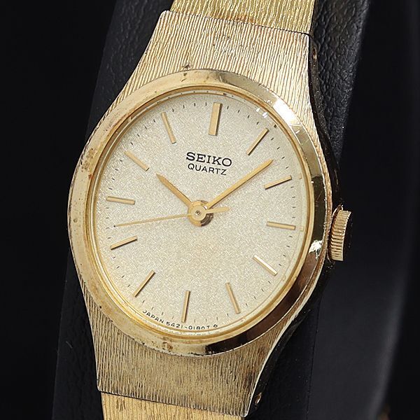 セイコー 5421-5070 QZ ゴールド文字盤 レディース腕時計 KTR 2000000拍卖