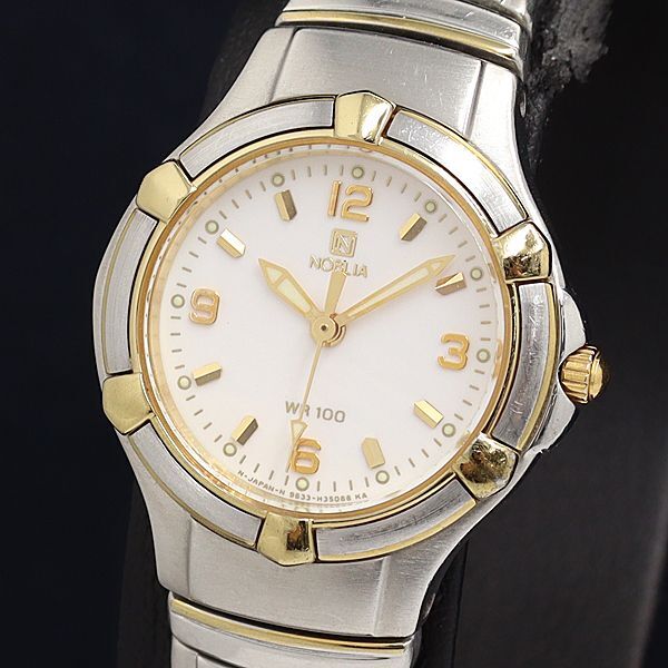 稼働 良品 QZ シチズン NOBLIA ノブリア 9633-H20746 白文字盤 レディース腕時計 OKZ 2550000拍卖