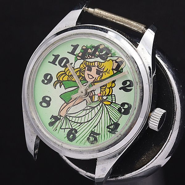 アンティーク 手巻き トップのみ グリーン文字盤 ボーイズ/メンズ腕時計 NKG拍卖