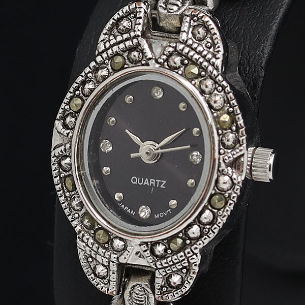 稼働 ブレスレットウォッチ QZ 黒文字盤 石付 レディース腕時計 OGI 2550000拍卖