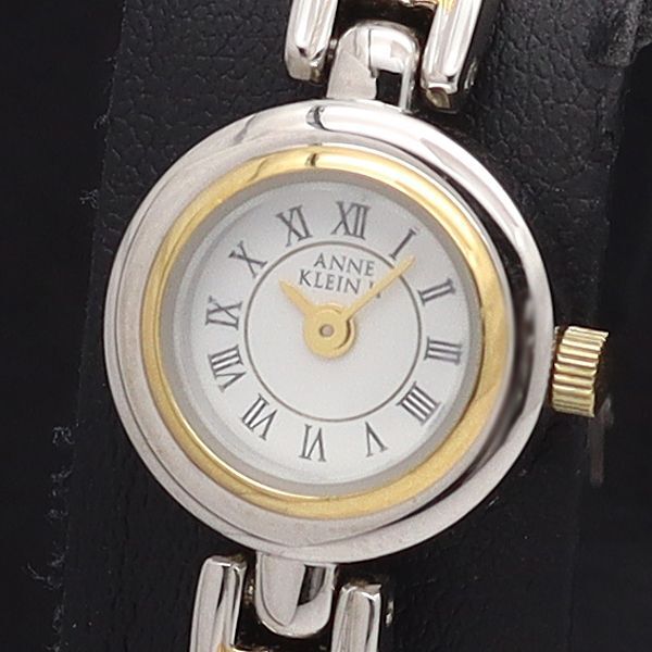 良品 アンクライン QZ YL60 白文字盤 ローマン ラウンド レディース腕時計 2550000KNK拍卖