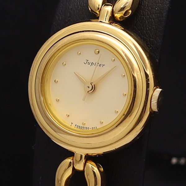 良品 オリエント QZ F05515-01 ジュピター アイボリー文字盤 ラウンド レディース腕時計 ECT 6804000SMD拍卖