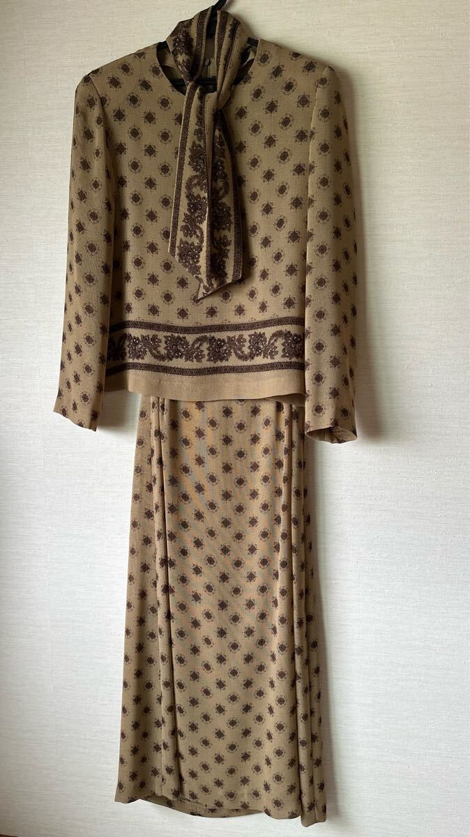 レディース セットアップ 総柄 長袖 サイズ9AR 日本製拍卖