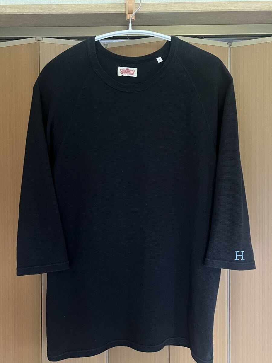 ハリラン・ストレッチフライス・サイズ4・ H刺繍・黒・七分袖・ハリウッドランチマーケット 拍卖