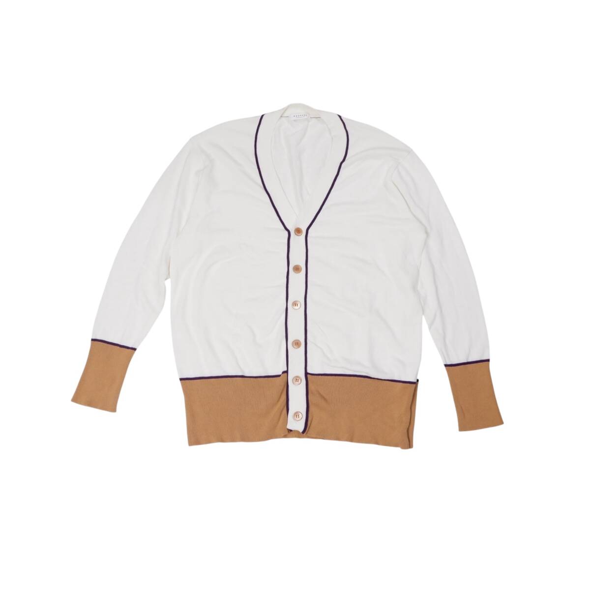 MACPHEE【ドライコットン Vネックカーディガン】拍卖