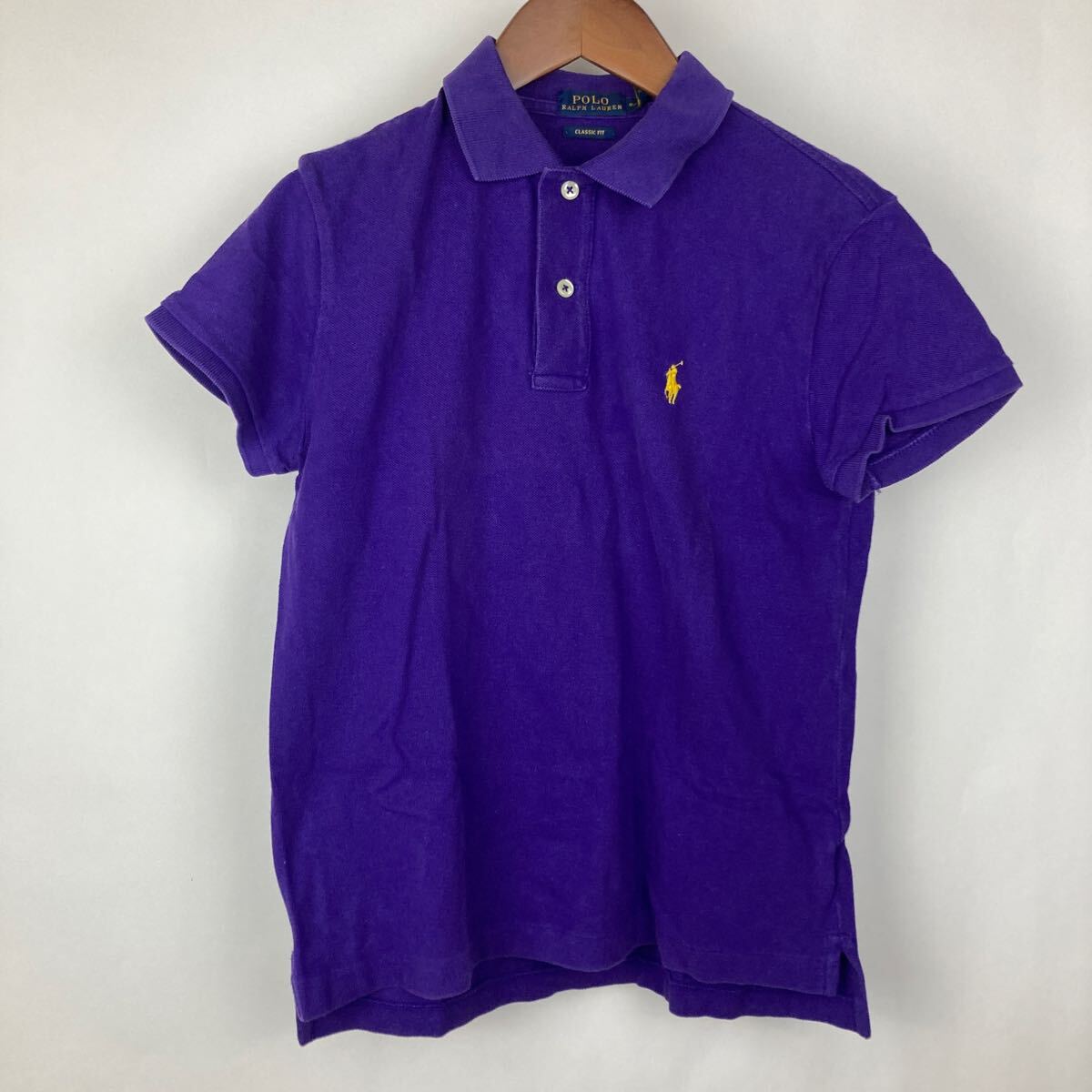 Ralph Lauren ラルフローレン ポロシャツ 半袖 S POLO LAUREN メンズ スポーツウェア ゴルフウェア パープル 紫 男性用 小さめ 刺繍 無地拍卖