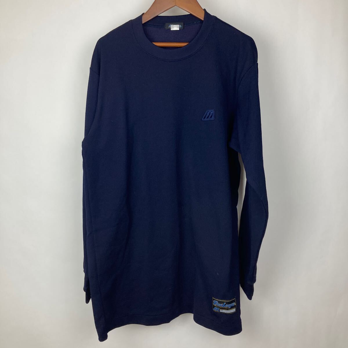 ミズノ MIZUNO 長袖 Tシャツ L 長袖Tシャツ 黒 アンダーシャツ 野球 スポーツウェア 野球ウェア トレーニングウェア ネイビー 男性用 拍卖