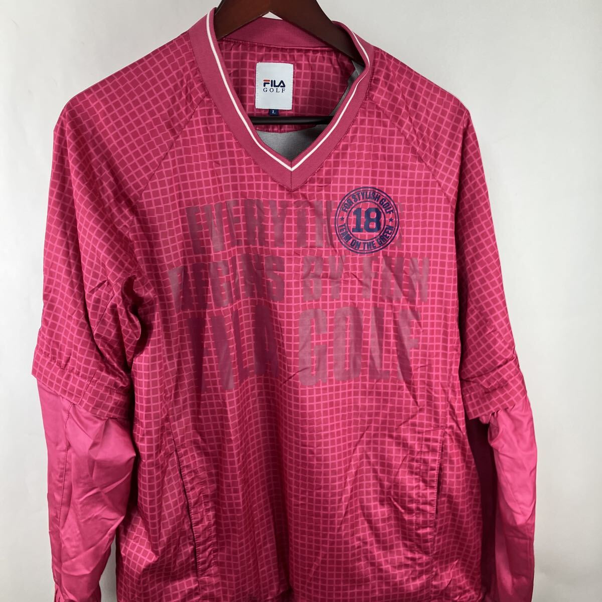 大きいサイズ FILA フィラ ゴルフ Lサイズ ピンク メンズ 男性用 上着 ゴルフウェア ウィンドブレーカー スニードジャック golf拍卖