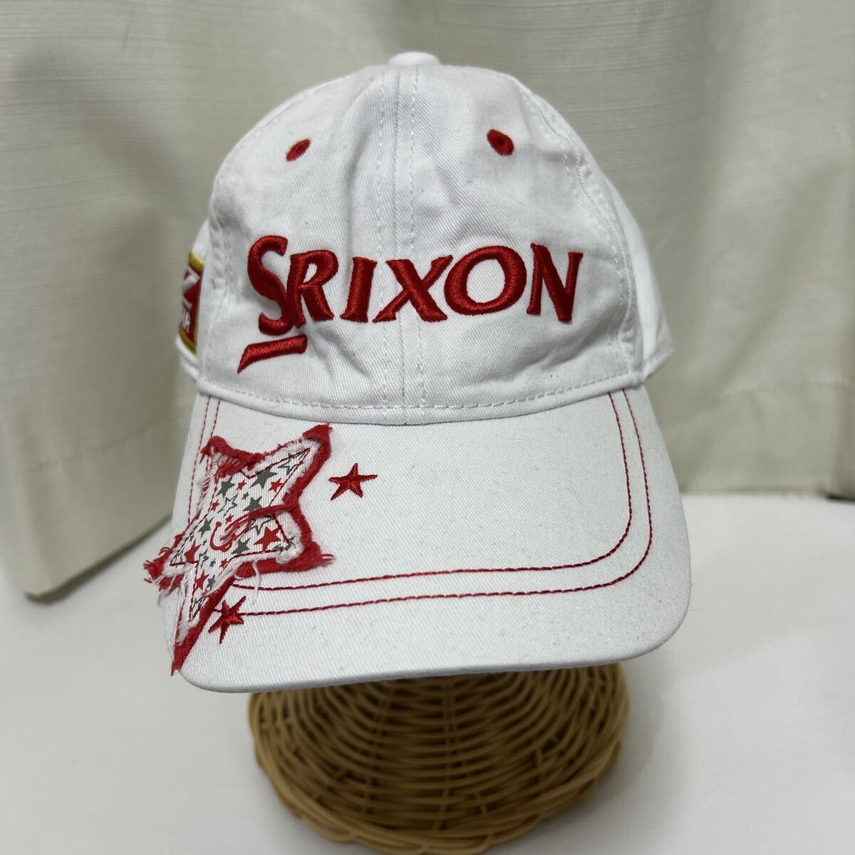 スリクソン 白 キャップ SRIXON ホワイト ゴルフ 帽子 golf ゴルフウェア 刺繍 STAR スター 星拍卖