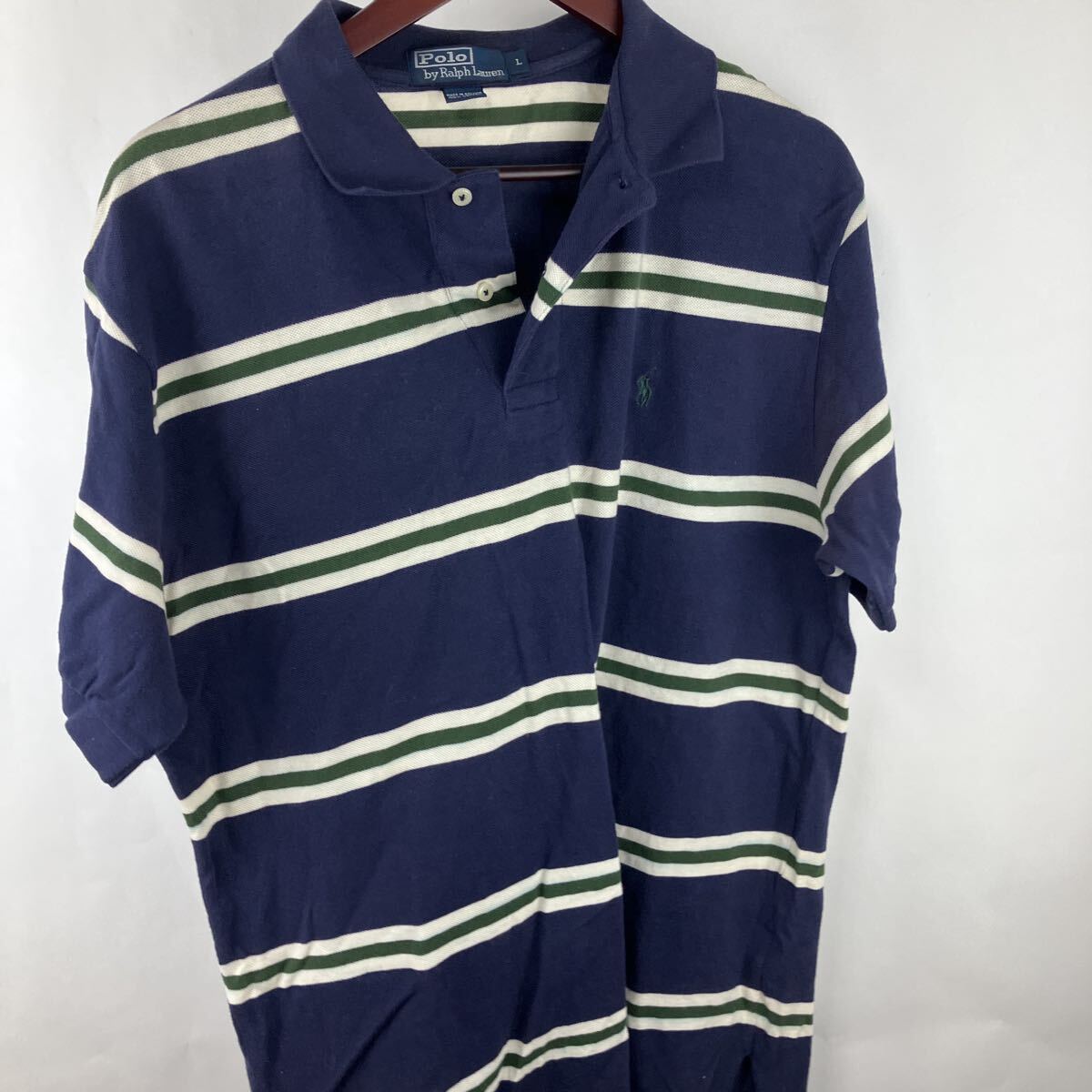 POLO RALPH LAUREN ポロラルフローレン ポロシャツ 半袖 半袖ポロシャツ ワンポイン ロゴ刺繍 Lサイズ メンズ 大きいサイズ トップス拍卖