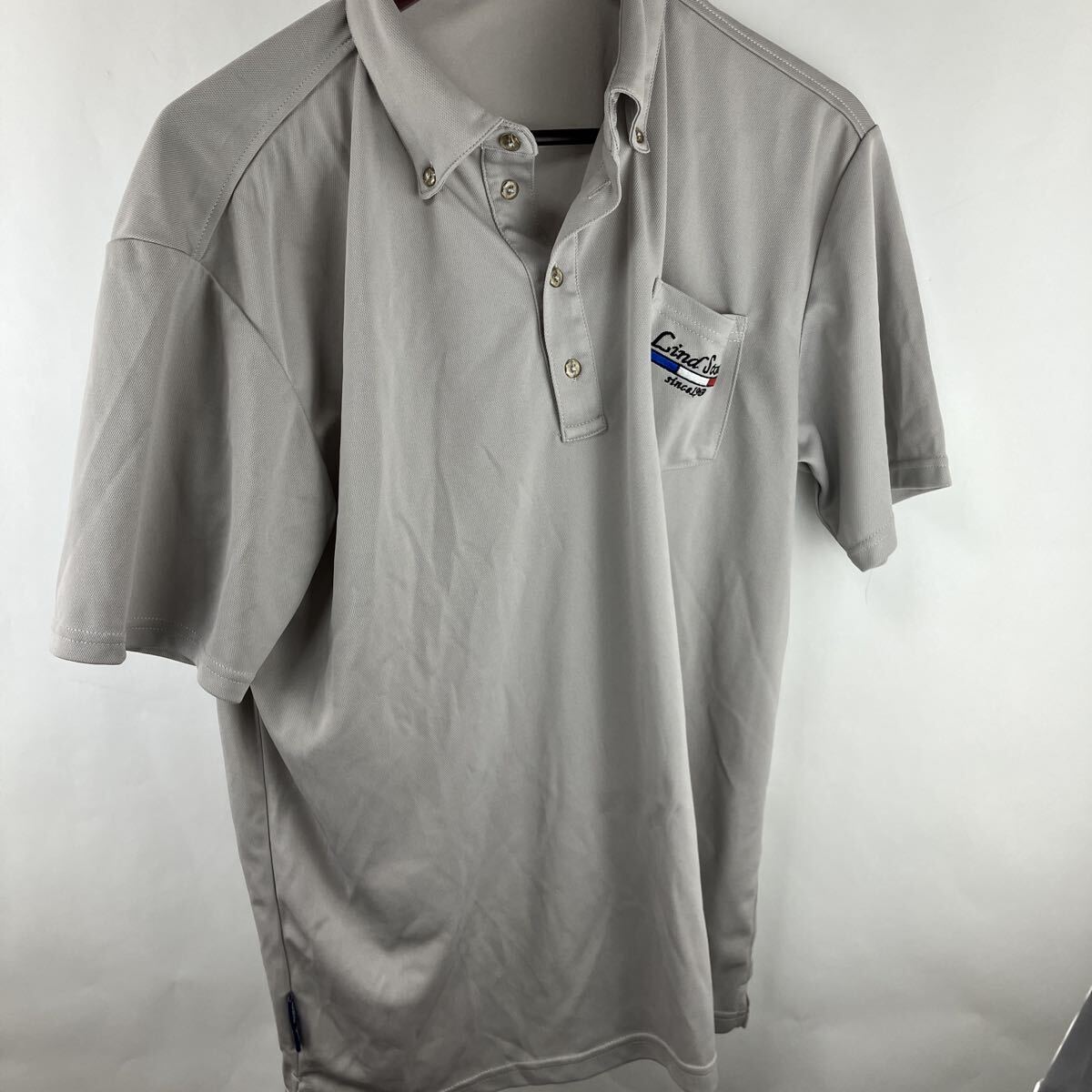 リンドストローム ポロシャツ 半袖ポロシャツ 半袖 L グレー ポケット ワンポイント 襟 トップス 男性用 メンズ拍卖