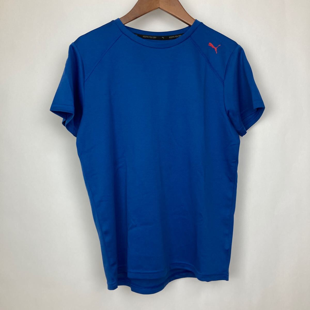 プーマ PUMA 半袖 Tシャツ スポーツ 半袖Tシャツ トレーニング ネイビー ロゴプリント 男性用 メンズ ストレッチ拍卖