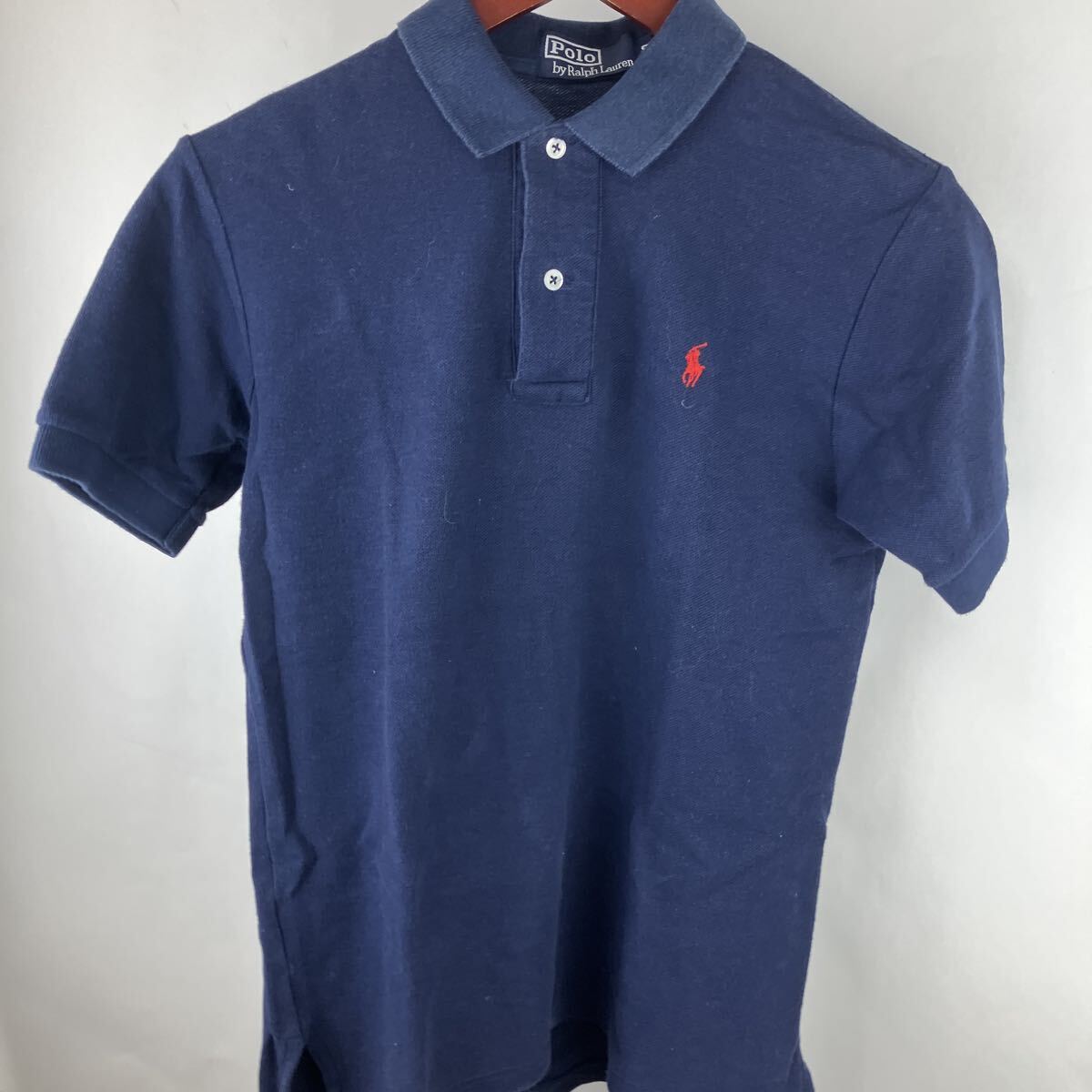 ラルフローレン 半袖ポロシャツ Sサイズ ネイビー ポロシャツ POLO 男性向け メンズ ロゴ ワンポイント 刺繍 トップス拍卖