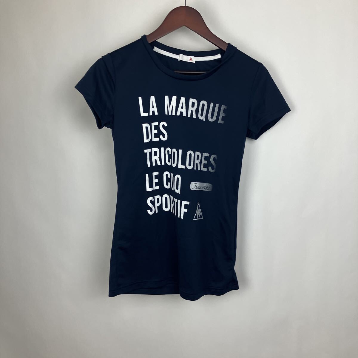 ルコックスポルティフ Tシャツ 半袖 カットソー トップス Sサイズ 半袖Tシャツ ネイビー 男性用 メンズ 通気性拍卖