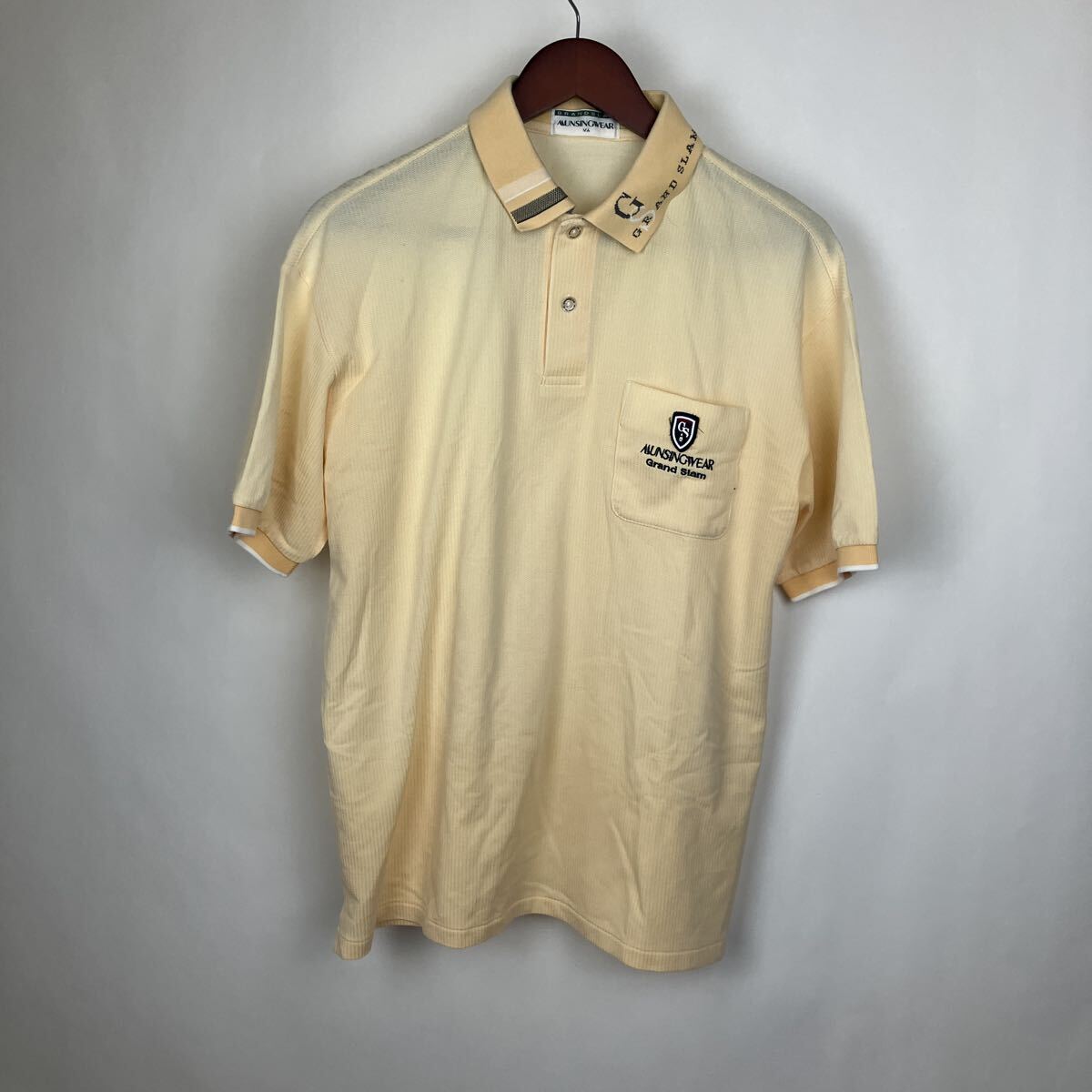 マンシングウェア ポロシャツ 半袖 半袖ポロシャツ Mサイズ レディース 女性用 イエロー 黄色 スポーツウェア 拍卖