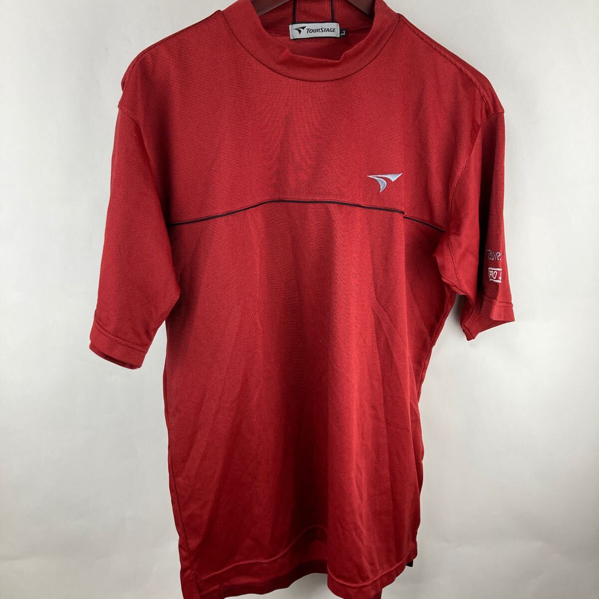 L Tシャツ 半袖 半袖Tシャツ トップス レッド メンズ tour stage スポーツウェア スポーツ トレーニング ランニング ツアーステージ拍卖