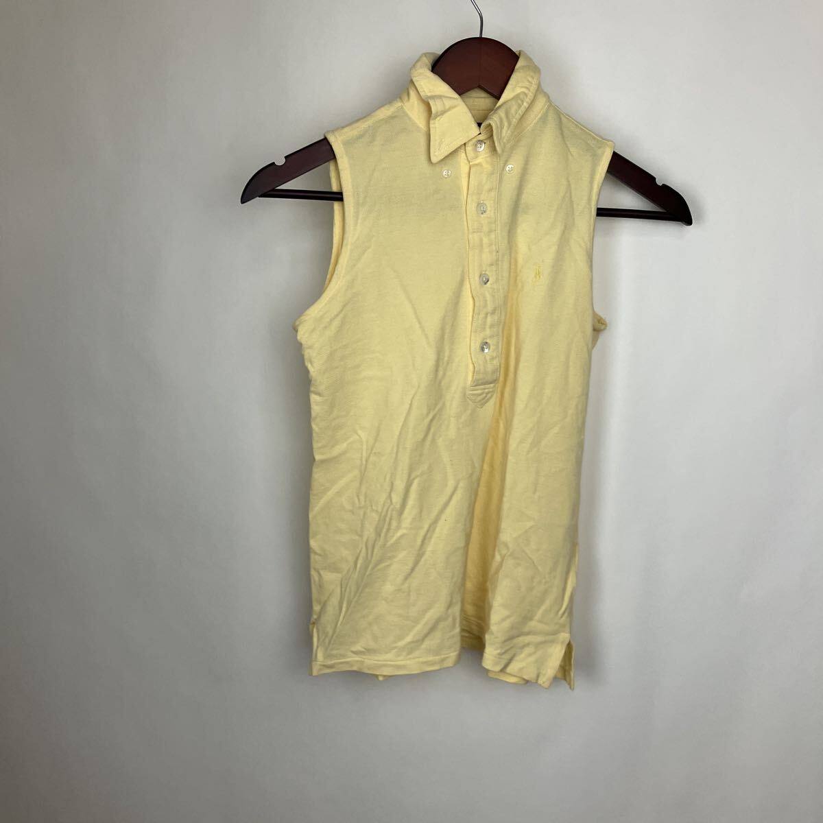ラルフローレン ノースリーブ シャツ イエロー 黄色 ノースリーブシャツ Sサイズ レディース 女性用 ポロシャツ拍卖