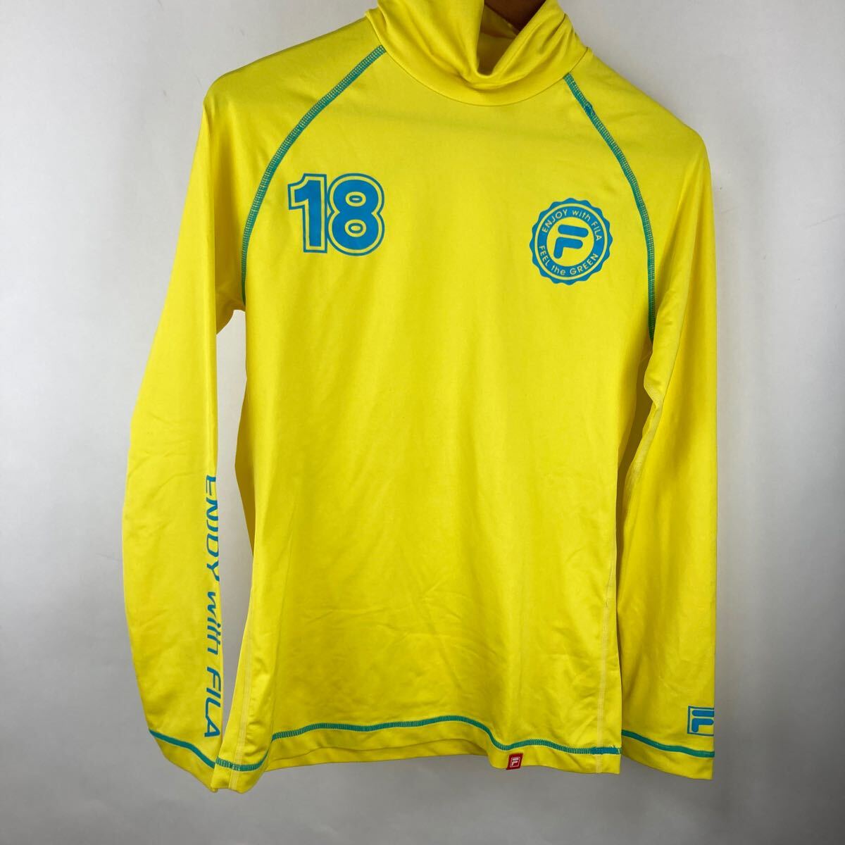 モックネック ハイネック 長袖 モックネックシャツ イエロー 黄色 ブランド 子供服 子供 フィラ FILA スポーツウェア スポーツ サッカー拍卖