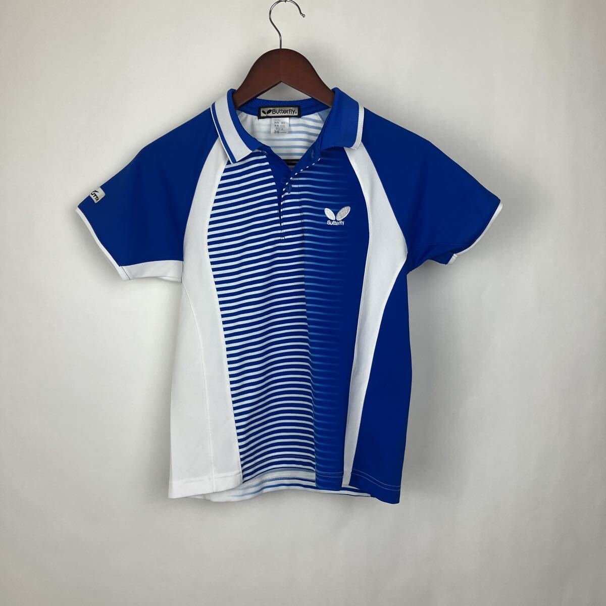 バタフライ ポロシャツ 半袖 ゲームシャツ ユニフォーム 半袖ポロシャツ Sサイズ ワンポイント メンズ 男性向け トップス拍卖