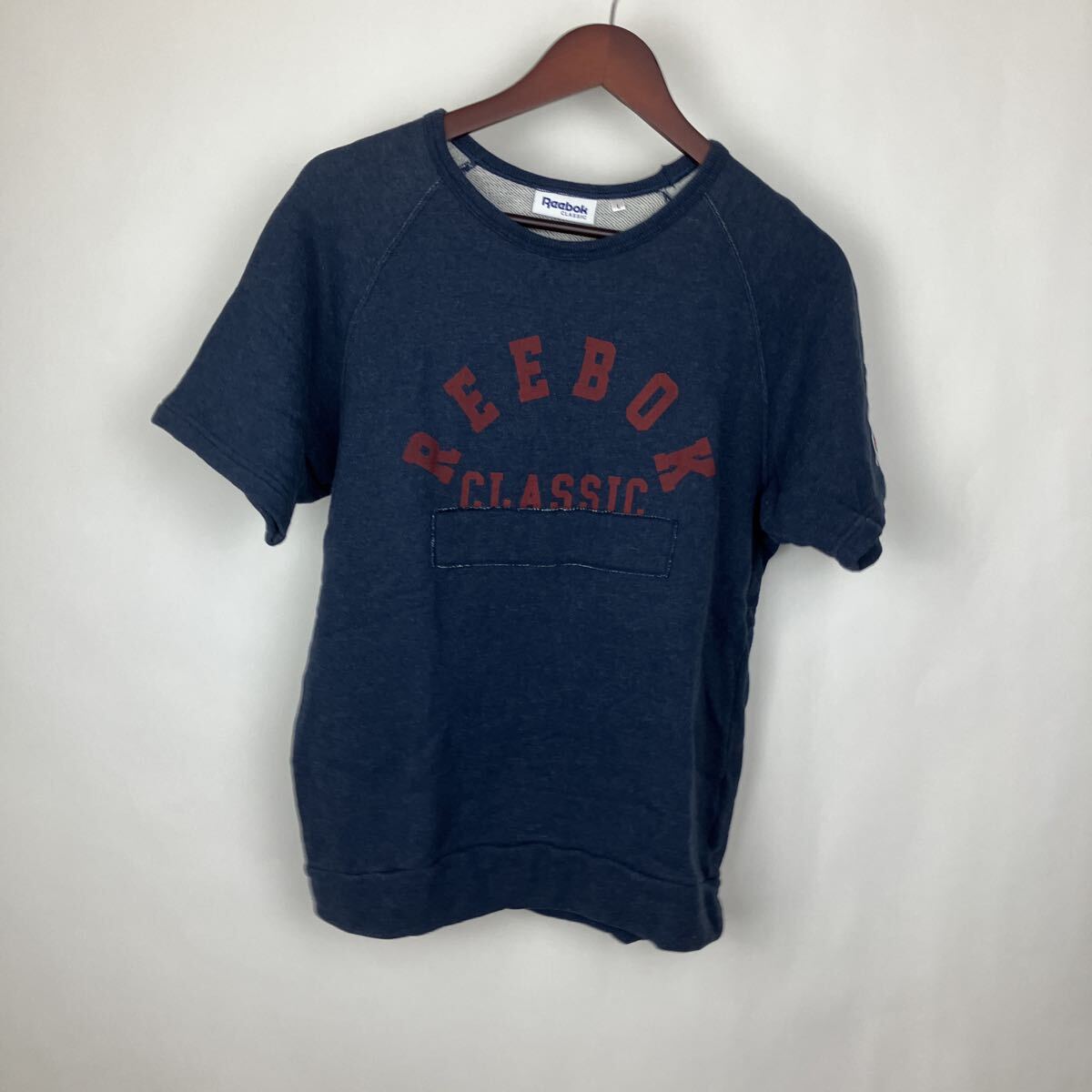 リーボック Tシャツ 半袖 L ネイビー トレーナー Lサイズ レディース 女性用 ロゴ プリント トップス スウェット拍卖