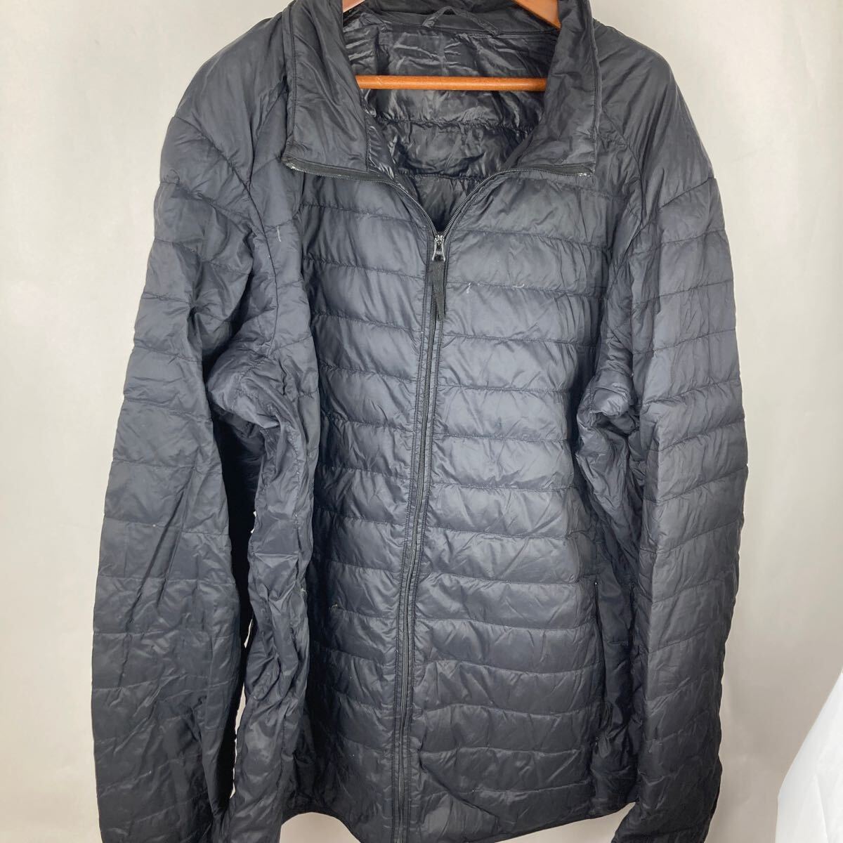 大きいサイズ ダウンジャケット ブラック ダウンコート 黒 XL 冬 ライトダウン ジャケット 軽量 防寒 防風 ダウン ゆったり 無地 シンプル拍卖