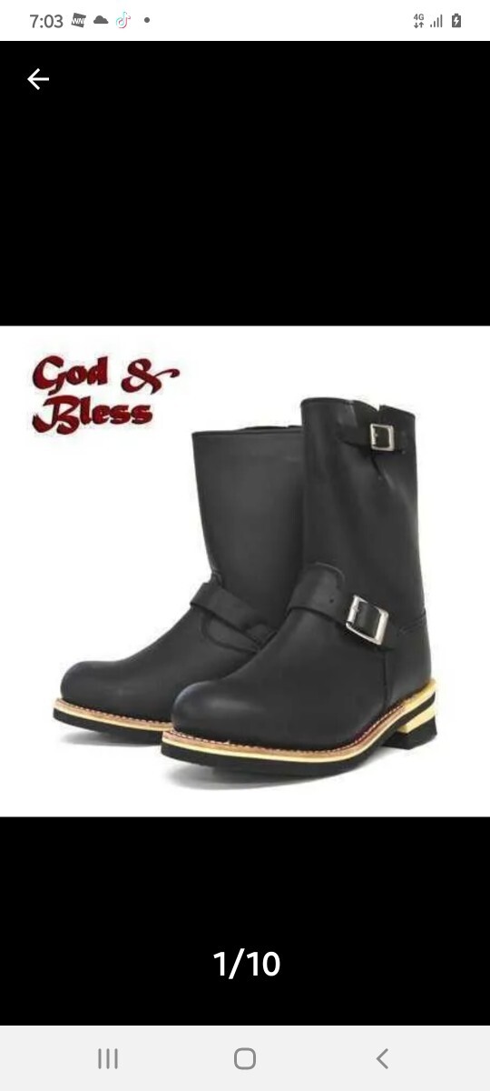 新品送料無料♪超人気☆ 本格ロング エンジニアブーツ☆ 235cm拍卖