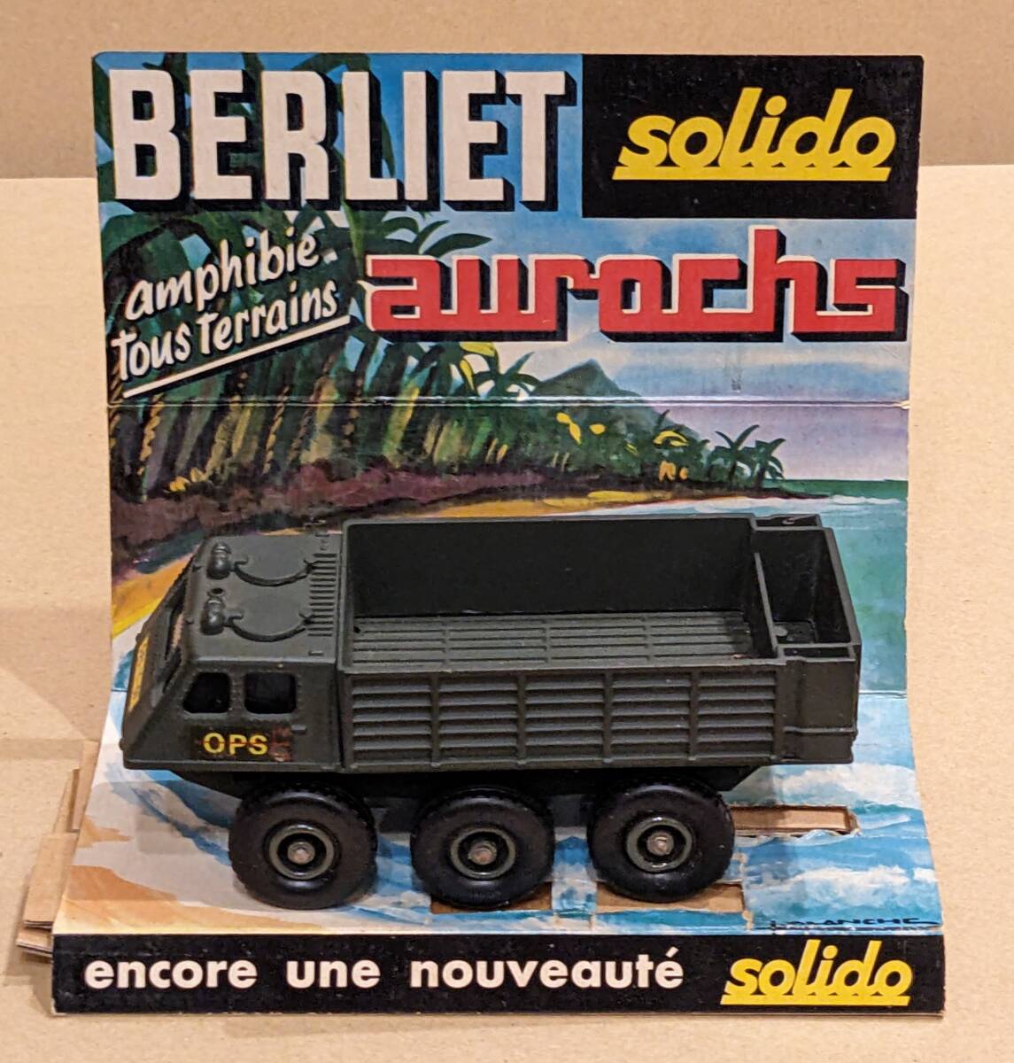 60年代 仏ソリド 仏軍 ベルリエ・オーロックス 水陸両用6輪トラック フランス製 箱付き拍卖