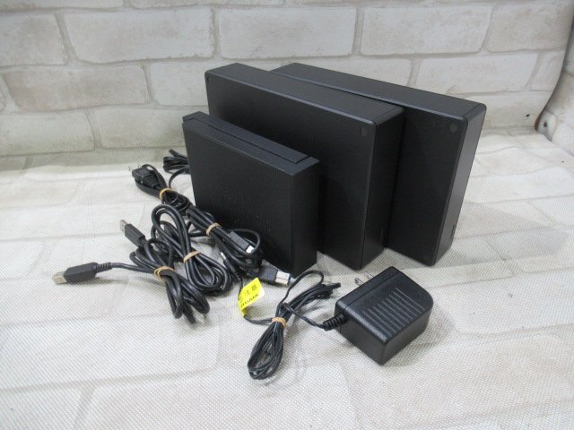 Ω 新LH 0215k 保証有 IO DATA【 HDJA-SUT1R 】2台+【 HDCZ-UT1KC 】1台 外付ハードディスク 1TB 3台セット 動作確認/初期化済 AC/USB付拍卖