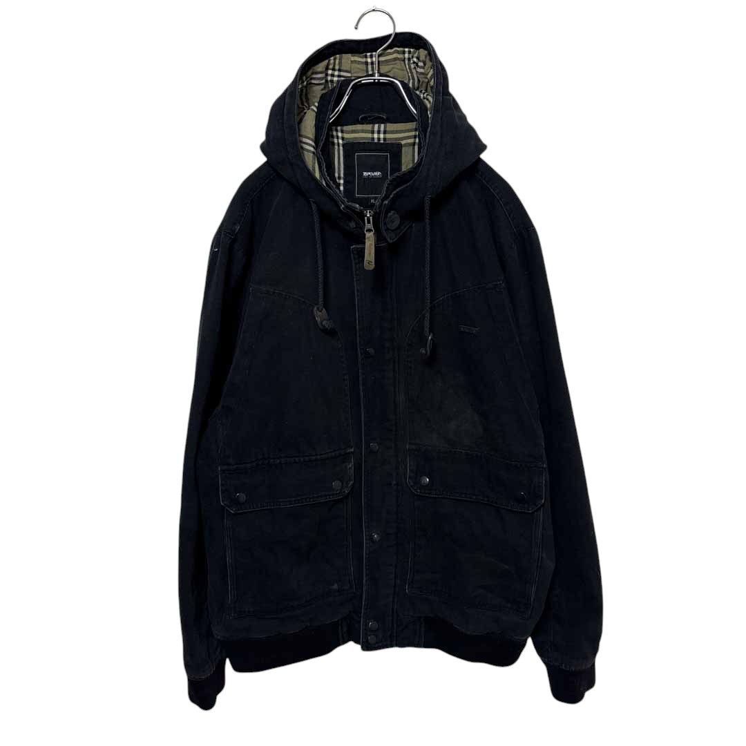 【RIP CURL】 裏地チェック ダックジャケット フーディ S-2339拍卖