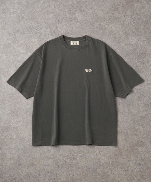 【新品未使用】 PENNEYS ペニーズ 別注 THE FOX ロゴ M ブラック 半袖Tシャツ ヴィンテージ加工 ワンポイントワッペン ビッグシルエット拍卖