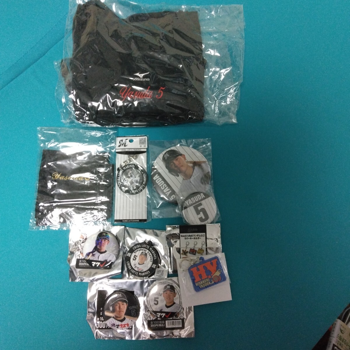千葉 ロッテ マリーンズ team26★安田尚憲 #5★グッズセット ガチャガチャ景品 実使用 アンダーシャツ アームスリーブ まとめて★mizuno拍卖
