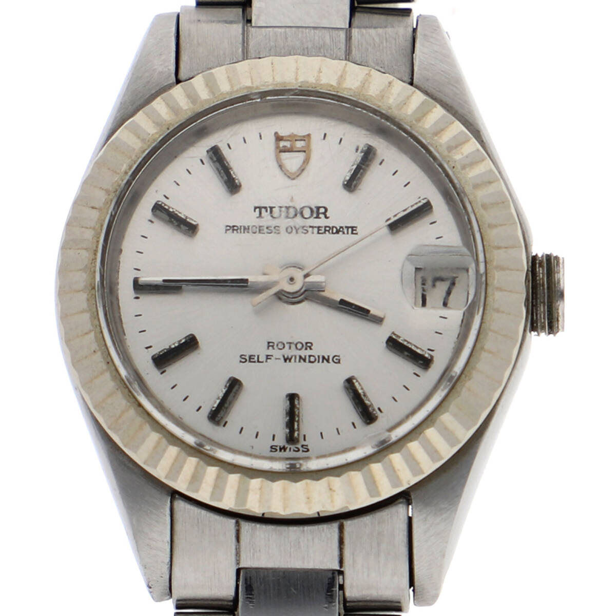 TUDOR チュードル 7592/4 プリンセス シルバーダイヤル SS/WG 自動巻き レディース【134543】拍卖