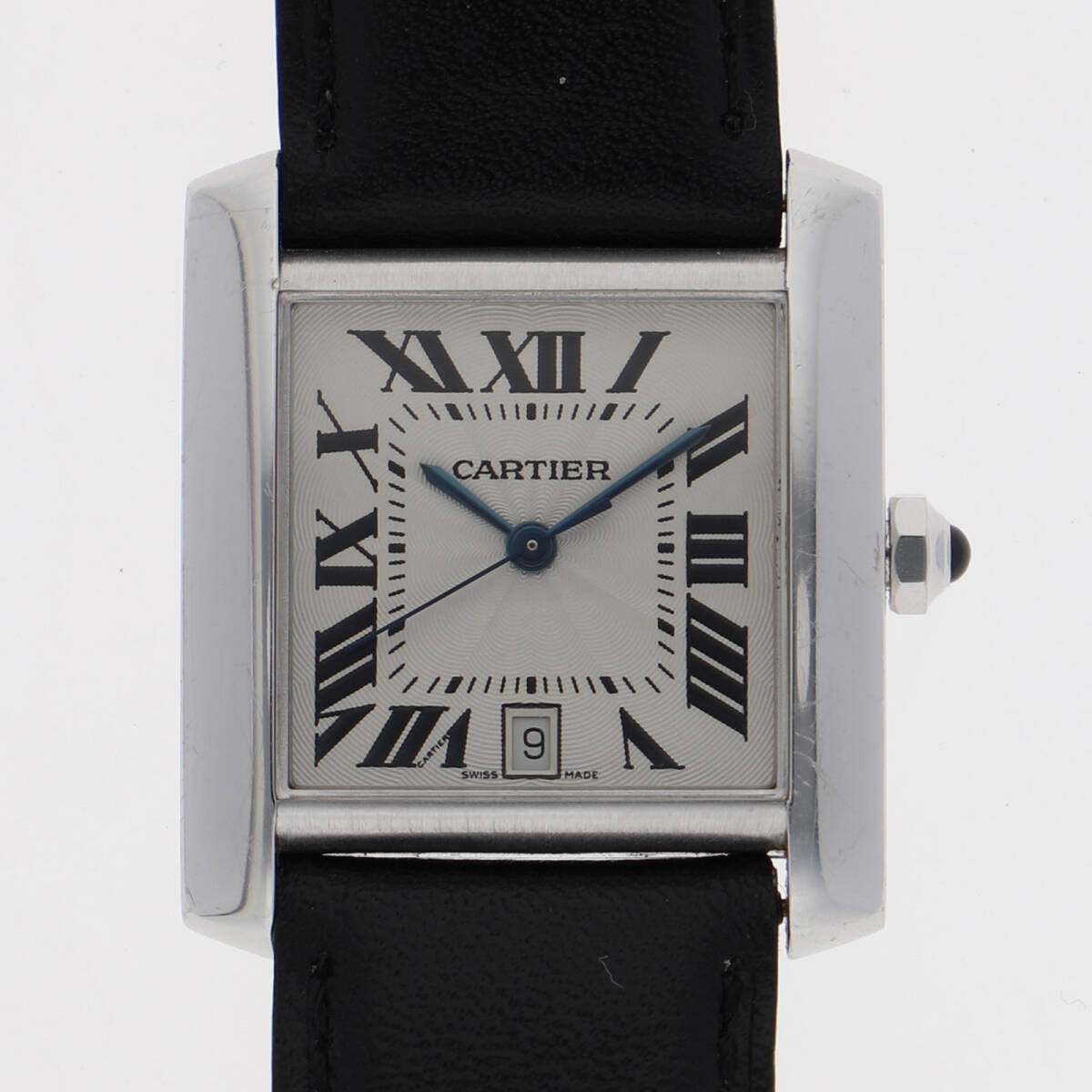 CARTIER カルティエ W50011S3 タンクフランセーズLM シルバーダイヤル WG/レザー 自動巻き レディース【134739】拍卖