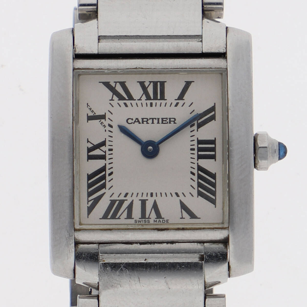 CARTIER カルティエ W51008Q3 タンクフランセーズSM シルバーダイヤル SS クオーツ レディース【134630】拍卖
