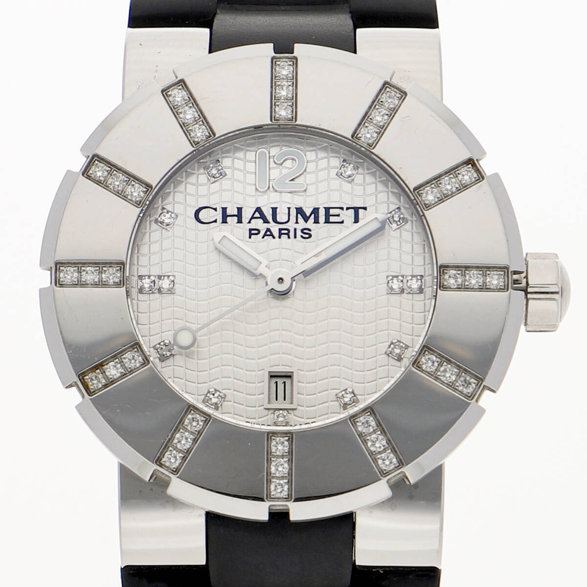 Chaumet ショーメ W17225 クラスワン シルバーダイヤル SS/ラバー クオーツ レディース【134873】拍卖