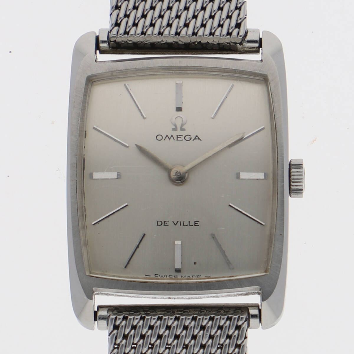 OMEGA オメガ デヴィル シルバーダイヤル SS/レザー 手巻き レディース【134640】拍卖