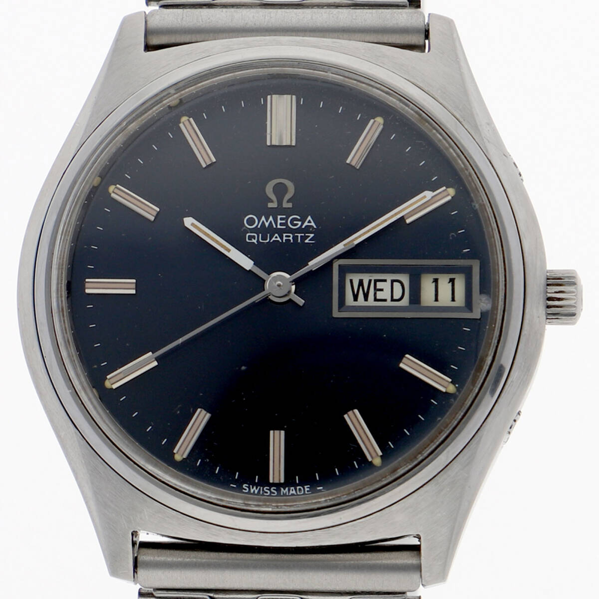 OMEGA オメガ デイデイト ネイビーダイヤル SS クオーツ メンズ【127138】拍卖